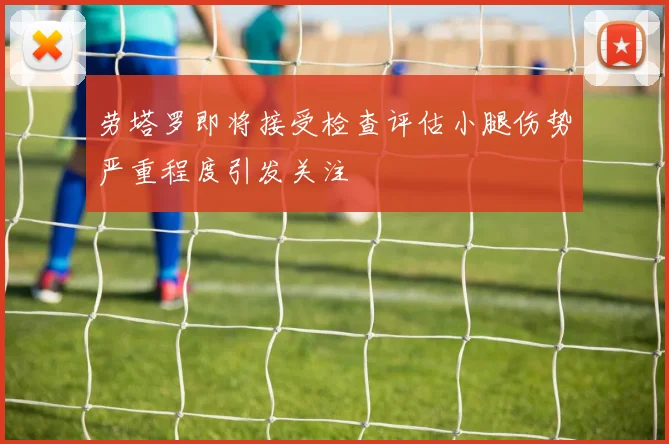 劳塔罗即将接受检查评估小腿伤势严重程度引发关注